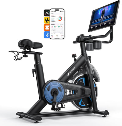 Magnetic Exercise Bike with 21.5" HD Display & Auto Resistance
