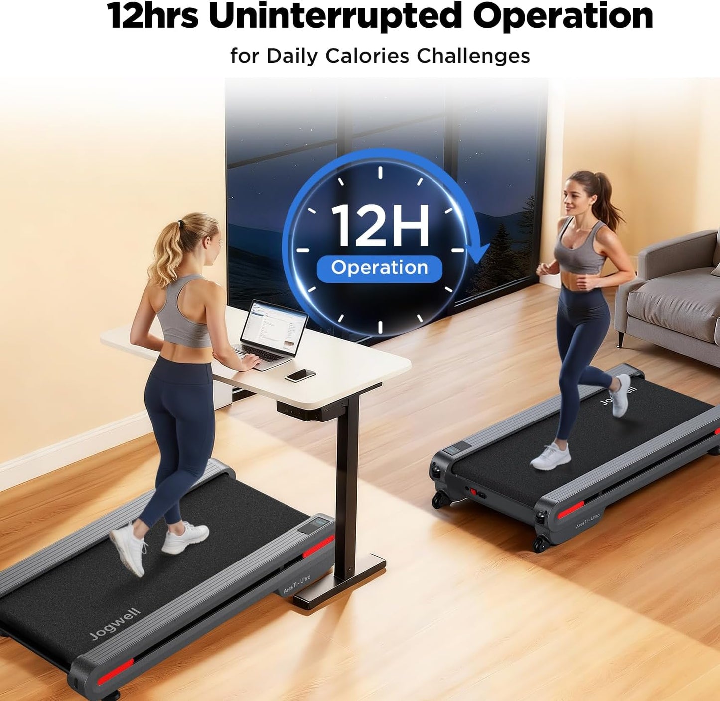 Walking Pad Treadmill with 12%/20% Auto Incline, 3.5HP Brushless Ultra-Quiet, under Desk Treadmill for Home Office, 400 LBS Capacity, 30% Wider Deck, Vertical Storage