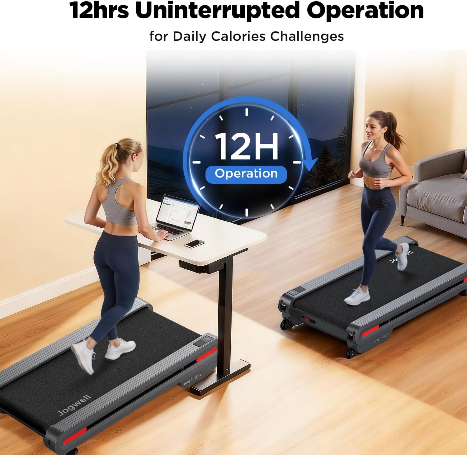 Walking Pad Treadmill with 12%/20% Auto Incline, 3.5HP Brushless Ultra-Quiet, under Desk Treadmill for Home Office, 400 LBS Capacity, 30% Wider Deck, Vertical Storage