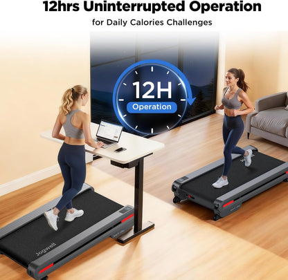 Walking Pad Treadmill with 12%/20% Auto Incline, 3.5HP Brushless Ultra-Quiet, under Desk Treadmill for Home Office, 400 LBS Capacity, 30% Wider Deck, Vertical Storage