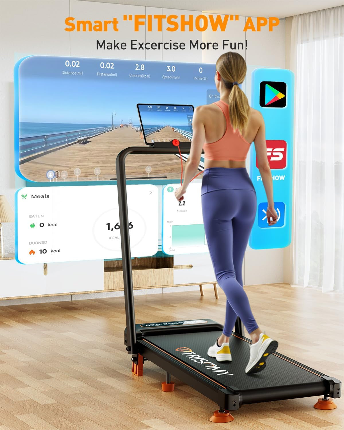 Walking Pad with 10% Incline & Handle Bar, Low Noise Walking Pad Treadmill for Home Small,  3.5HP Treadmill with Incline, 4 in 1 Portable Compact Walking Pad with Incline/App 350Lbs