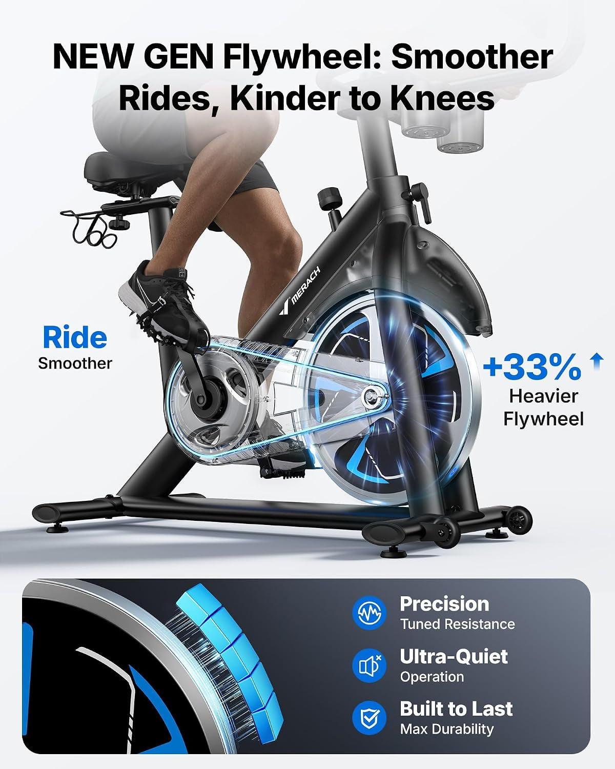 Magnetic Exercise Bike with 21.5" HD Display & Auto Resistance, Low Noise Stationary Bike for Home with Comfortable Seat Cushion, Spinning Bike with 350 Lb Weight Capacity, Exclusive App