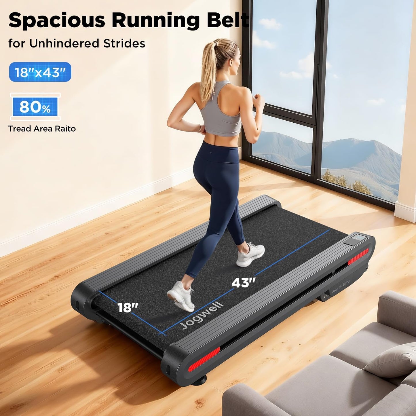 Walking Pad Treadmill with 12%/20% Auto Incline, 3.5HP Brushless Ultra-Quiet, under Desk Treadmill for Home Office, 400 LBS Capacity, 30% Wider Deck, Vertical Storage