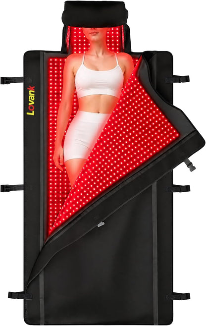 Red Light Therapy Mat for Full Body — 87.4"X33" Infrared Red Light Blanket with 2874 (660Nm & 850Nm) Leds for Home Use