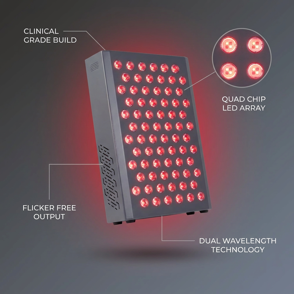 Red Light Therapy, Red near Infrared LED Panel, 72 Quad Chip Flicker Free Leds, Ultra Series, Clinical Grade Device - Popular — Lifestyle