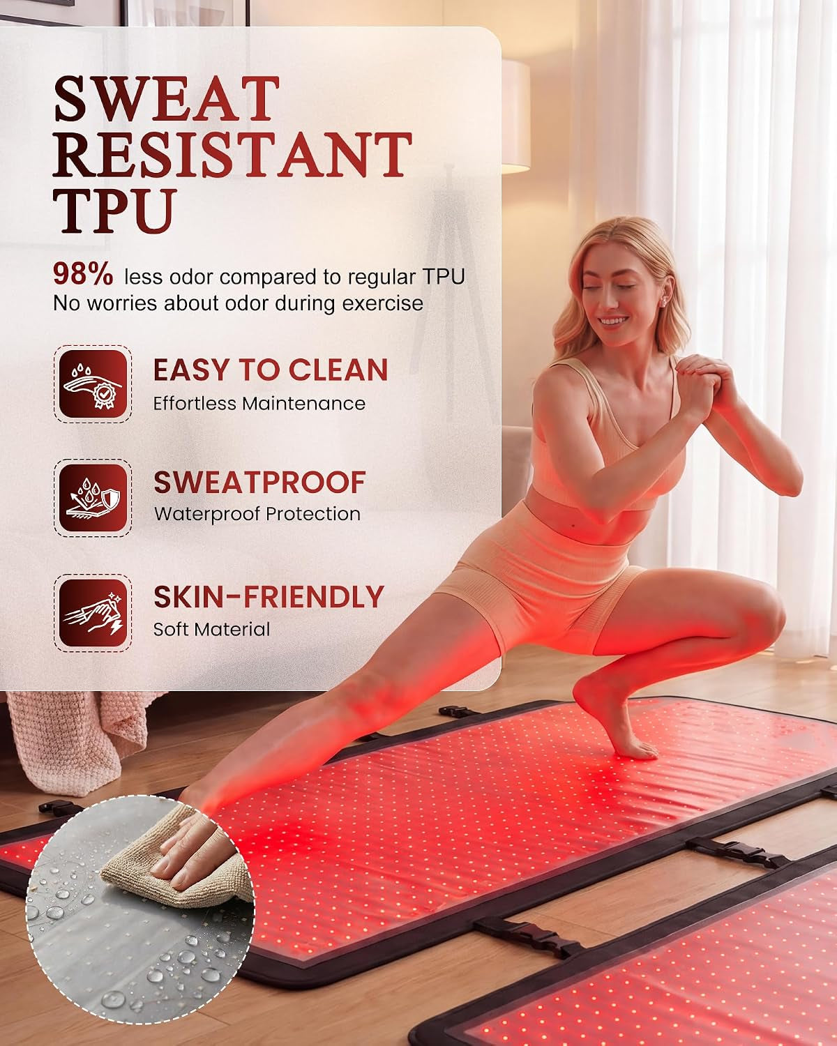 Red Light Therapy Mat Full Body for Pain Relief, Medical-Grade TPU,FSA&HSA Eligible,72"X33" Red Light Therapy Blanket with 2625 Leds Dual-Wave(660& 850Nm) for Muscle Relaxation,Better Sleep&Home Use | Red Light Therapy Mat Full Body