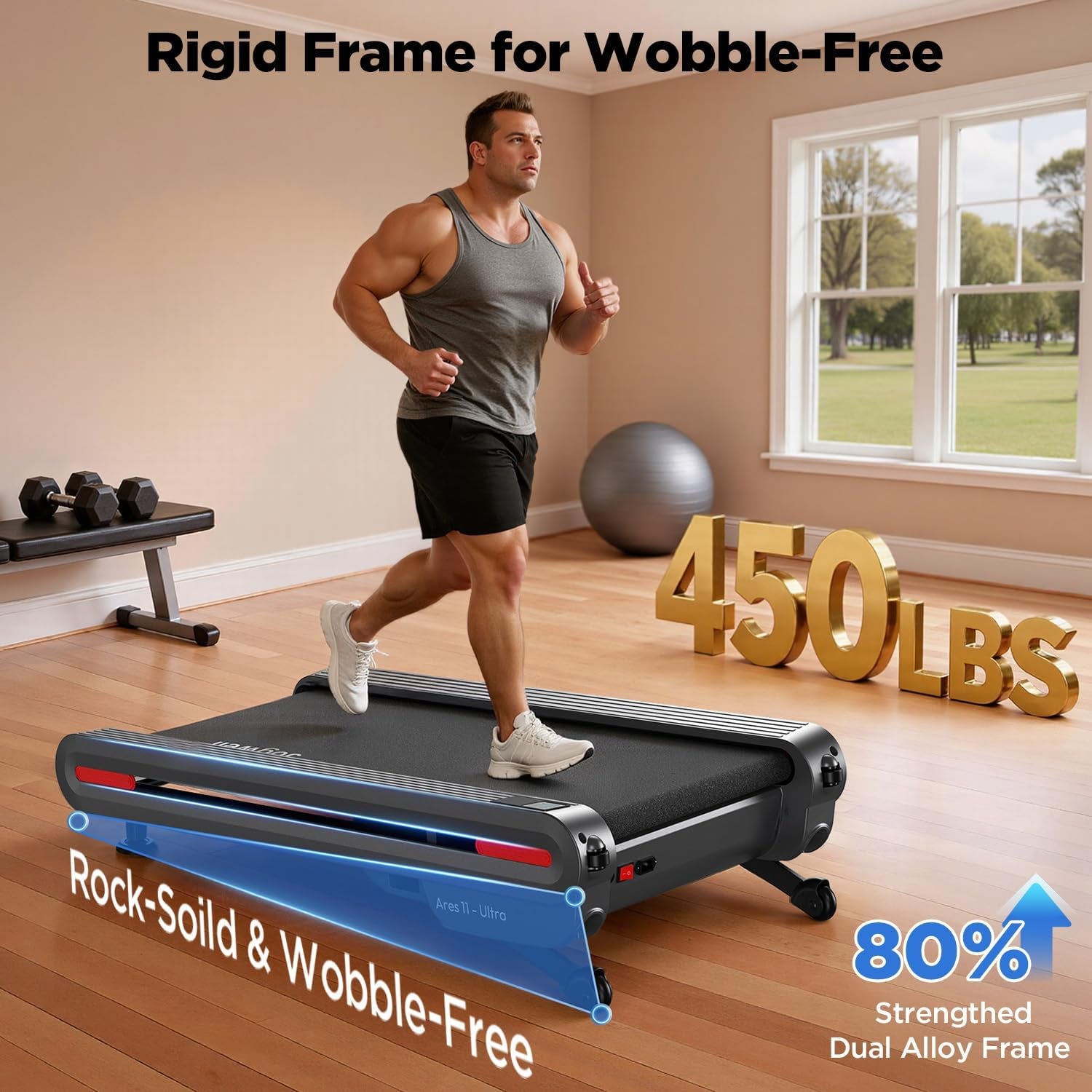 Walking Pad Treadmill with 12%/20% Auto Incline, 3.5HP Brushless Ultra-Quiet, under Desk Treadmill for Home Office, 400 LBS Capacity, 30% Wider Deck, Vertical Storage