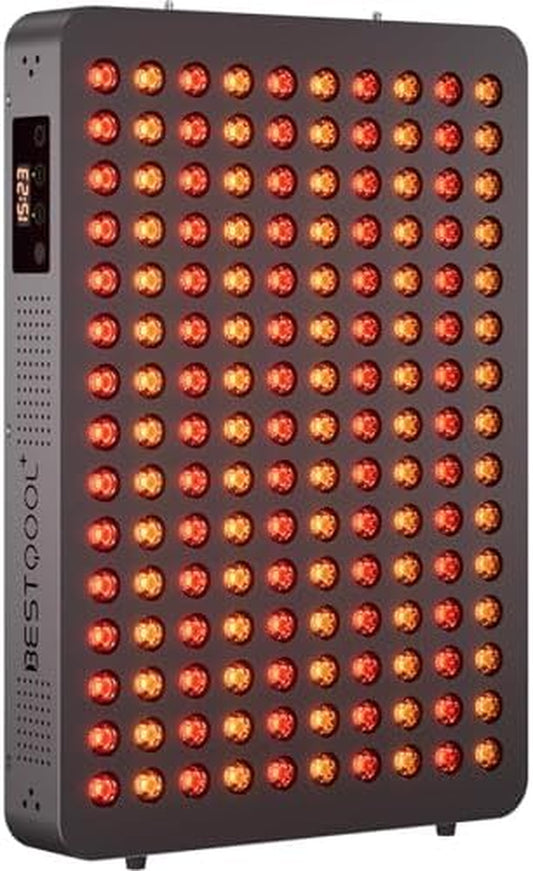 Red Light Therapy Device, 4 Wavelengths Full Body near Infrared Red Light Therapy for Face, Elite Grade Dual Chip 150 Leds, High Power Output Red Light Panel and Infrared Light Lamp. 250W.