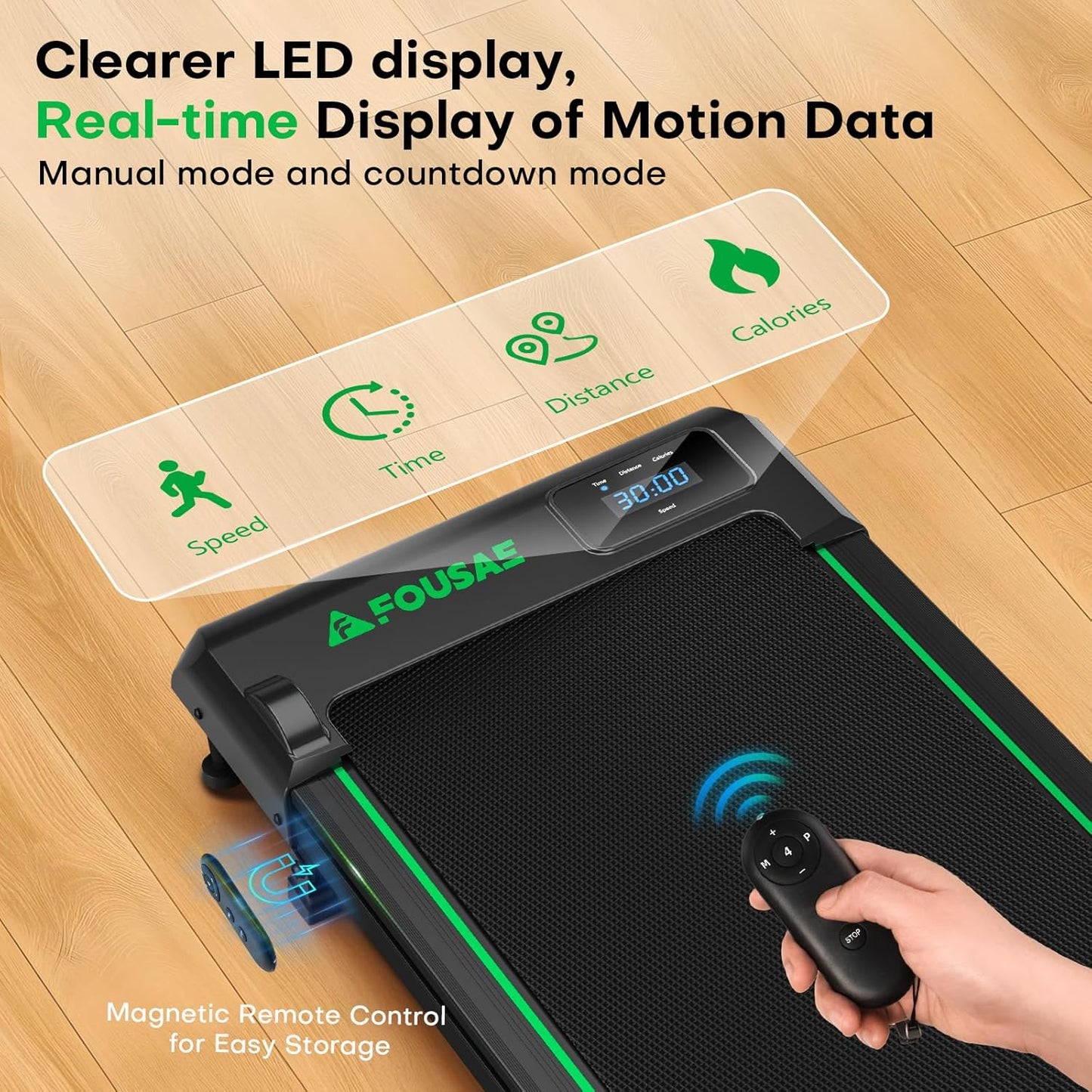 Walking Pad Treadmill, 6.2MPH under Desk Walking Pad with 10% Incline, Treadmills for Home with Double Frame, 2.75HP Brushless Drive, 12 HIIT Programs, Remote Control, 350LBS Capacity