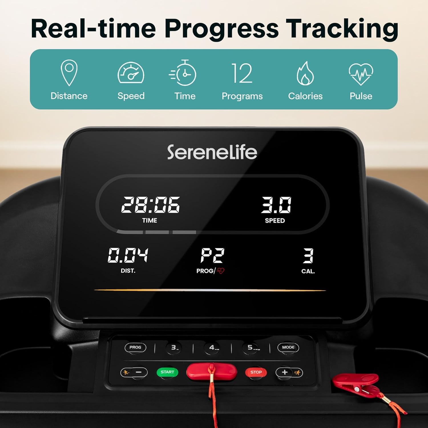 Treadmill with Incline & Handle Bars | Compact Portable Walking Pad & Treadmill for Home/Apartment | Wide Running Belt 40" X 16" | Includes Workout Trainer Program with Bluetooth App